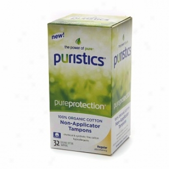 Puristics Pure Prorection 100% Organic Cotton Tampons Non-applicator, Regular