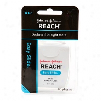 Reach Easy Slide Dental Floss, Waxed, Mint