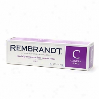 Rembrandt Canker Ulcer Whitening Toothpaste With Fluoride, Mint