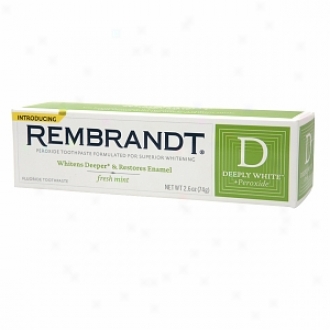 Rembrandt Deeply White + Peroxide Whitening Toothpaste With Fluoride, Fresh Mint