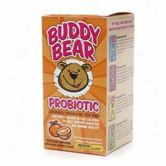 Renew Life Buddy Bear Probiotic, Chewable Bear Tablets, Orange