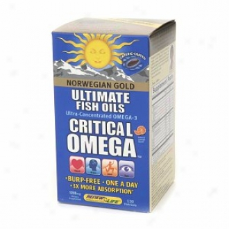 Renew Life Norwegian Gold Critical Omega, Ultimate Fish Oils, Gels