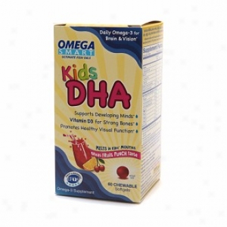 Renew Life Omega Smart Kids Dha, Chewable Softgels, Fruit Punch