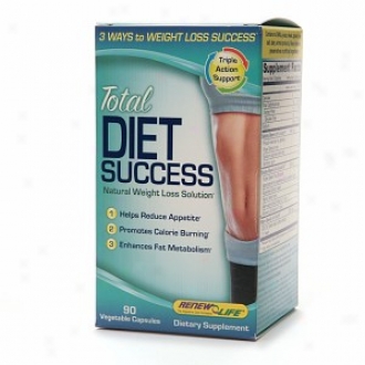 Renew Life Total Diet Success Natural Weight Loss Solution, Veggie Caps
