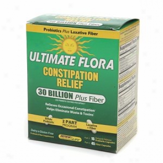 Renew Life Ultimate Flora Constipation Relief,two-part Program, Capsules