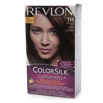 Revlon Colorsilk Luminista Vibrant Color For Dark Hair, Ignorance Golden Brown 114