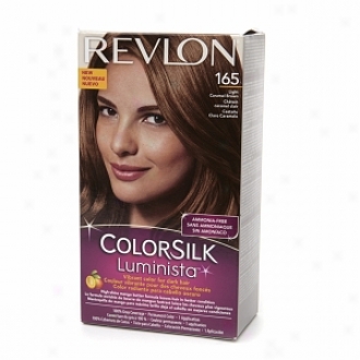 Revlon Colorsilk Luminista Vibrant Color For Dark Hair, Light Caramel Brown 165