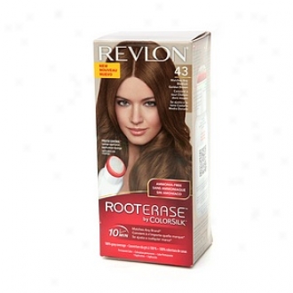 Revl0n Establish Erase Along Colorsilk Ammonia-free Permanent Color, Medium Golden Brown 43