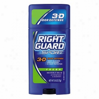 Right Guard Sport 3-d Odor Defense, Antiperspirant & Deodorant Invisible Solid, Fresh