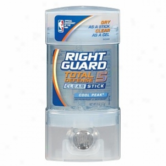 Right Guard Total Defense 5 Extricate Sick, Antiperspirant & Deodorant, Cool Peak