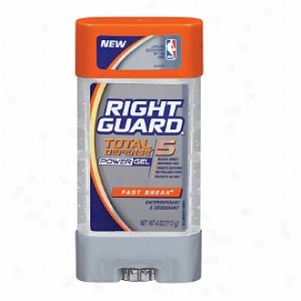 Right Guard Total Defense 5 Power Gel, Antiperspirant & Deodorant, Fasting Break