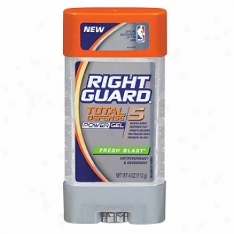 Right Provide against objections Total Defense 5 Power Gel, Antiperspirant & Deodorant, Fresh Blast