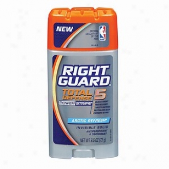 Right Guard Whole Defense 5 Powerstripe, Antiperspirant & Deodorant Invisible Solid, Northern Refresh