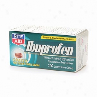 Rite Aid Ibuprofen, 200mg, Coated Brown Tablets