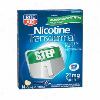 Rite Aid Nicotine Transdermal A whole , Step One, 21mg Patch