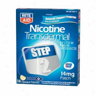 Rite Aid Nicotine Transddral System, Step Two, 14mg Patcn