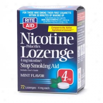 Rite Aid Stop Smoking Aid, Nicotine Lozenges, 4 Mg, Mint Flavor