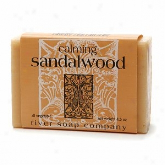 River Soap Conpany The whole of Vegetable Body Bar Soap, Calming Sandalwood