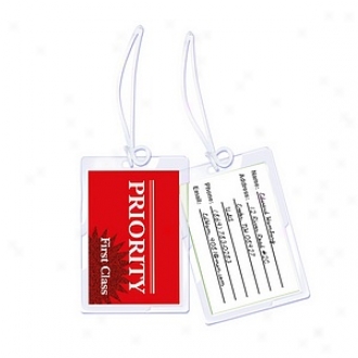 Royal Sovereign Heay Sealed Lamination Pouches 2 1/2 X 4 1/4in Luggage Tag Clear Loops 25 Pack