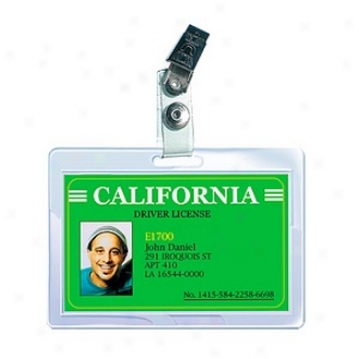 Royal Sovereign Hsat Sealed Lamination Pouches Id Badges 2 9/16 X 3 3/4 Punched W/clips 25 Pack