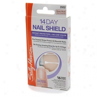 Sally Hansen Complte Handling Continuous Treatment 14 Day Nail Shield 3502, 16 Strips, Sheer Blush