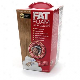 Samy Fat Foam Permanent Hair Color, Mediium Blonde N8