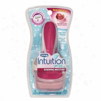 Schick Intuition Plus Razor, Renewing Moisture, With Pomegranate Extract