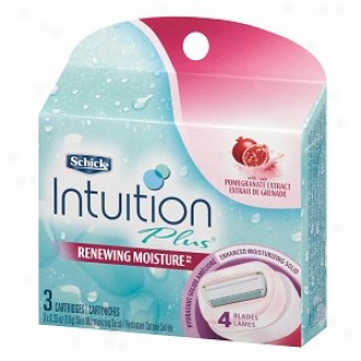 Schick Intuition Plus Refll Cartirdges, Refreshing Moisture, With Pomegranate Extract
