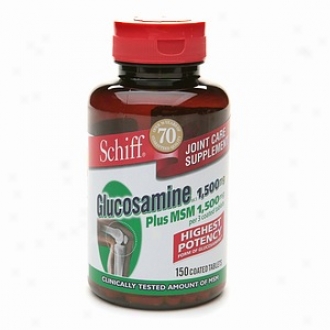 Schiff Glucosamine 1500mg + Msm 1500mg, Coated Tablets