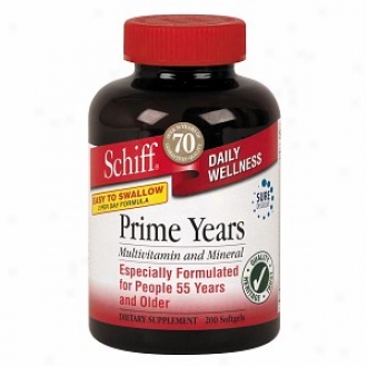 Schiff Prime Years Multivitamin And Mineral, Softgels