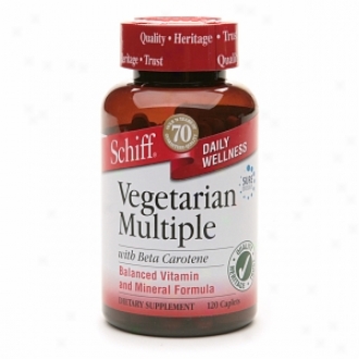 Schiff Vegetarian Multiple, Balanced Vitamin And Mineral Formula, Caplets