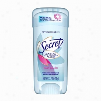 Secret Flawless Clear, Antiperspirant & Deodorant Crystal Clear Gel, Cleanse Powder
