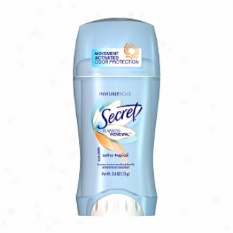 Secret Flawless Renewal, Antiperspirant & Deodorant Invisible Solid, Satiny Tropical