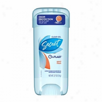 Secret Outlast Antiperspirant & Deodorant Clear Gel, Sort Fresh