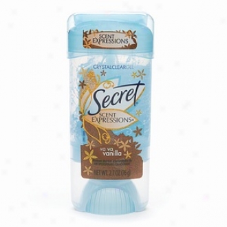 Secret Scent Expressilns Antiperspirant & Deodorant Crystal Clear Gel, Vava Vanilla