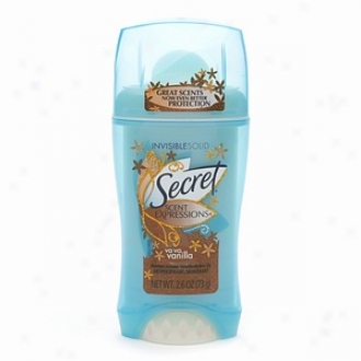 Secret Scent Expressions Antiperspirant & Deodorant Invisibles Solid, Vava Vanilla