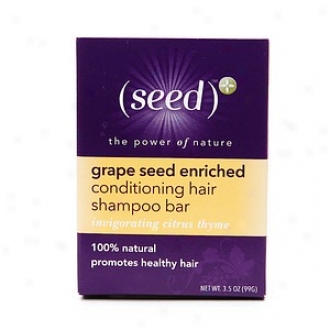 (seed)* Grape Seed Enriched Conditioning Hair Shampoo Bar ,Invigorating Citrus Thyme