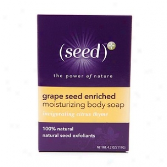 (seed)* Grape Semen Enriched Moisturizing Body Soap, Invigorating Citrus Thyme