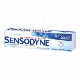 Sensodyne Toothpaste For Sensitive Teeth With Fluoride, Maximum Strength, Cool Gel