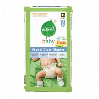 Seventh Body of equals in age Baby Free & Clear Diapers, Newborn, Up To 10 Lbs