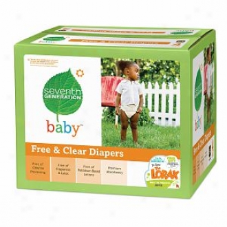 Seventh Generztion Baby Free & Clear Diapers, Super Jumno Box, Stage 4, 22-47 Lbs