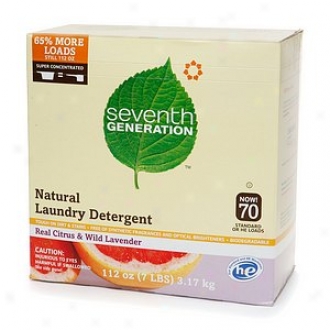 Seventh Generation Natural Laundr Detergent Powder, 70 Loads, Real Citrus & Wild Lavender