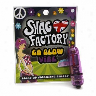 Shag Factory Go Glow Vibe Light Up Vibrating Bullet, Purple