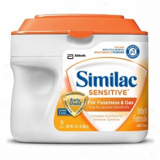 Similac Sensitive For Fussiness & Gas, Infanr Formula, Powdet