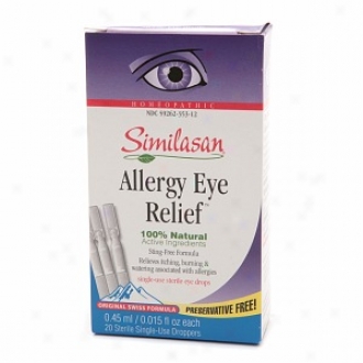 Similasan Allergy Eye Relieff Single-use Sterile Eye Drops (20 Sterile Single Use Droppers)