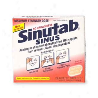 Sinutba Maximum Strength Non Drowsy Sinus, Coated Caplets