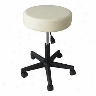 Sivan Health And Fitness Rolling Adjustable Stool For Massage Tables Medical Office And Close Treat, White