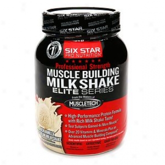 Six Star Professional Vigor  Muscle Building Milkshake Elite Series, Rich Vanilla