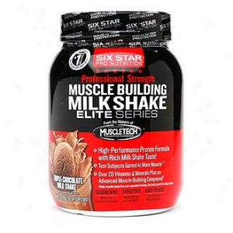 Six Star Professional Strength Muscle Building Milkshake, Triple Choclate