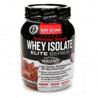 Six Star Professional Stregnth Whey Isolate Elite Series, Decadent Chocolate